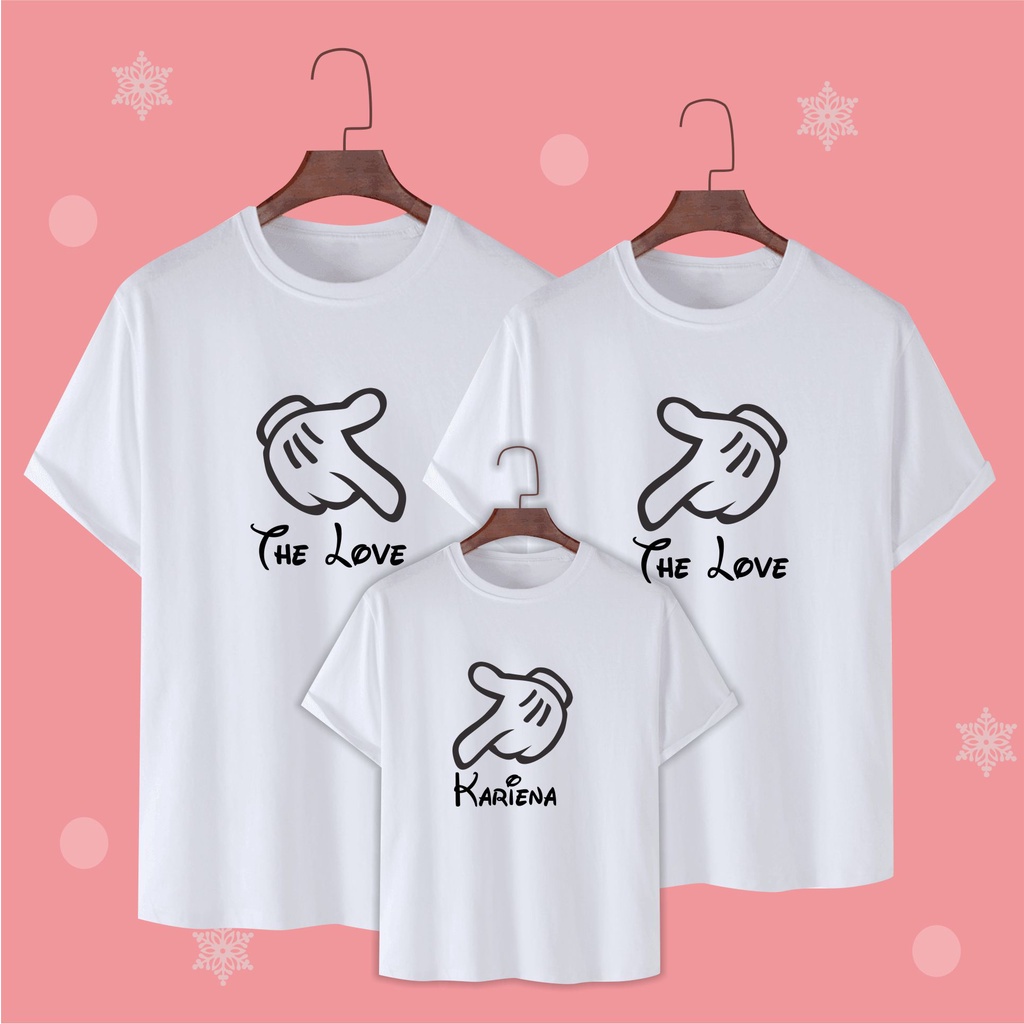 Tshirt couple kaos keluarga keren the love