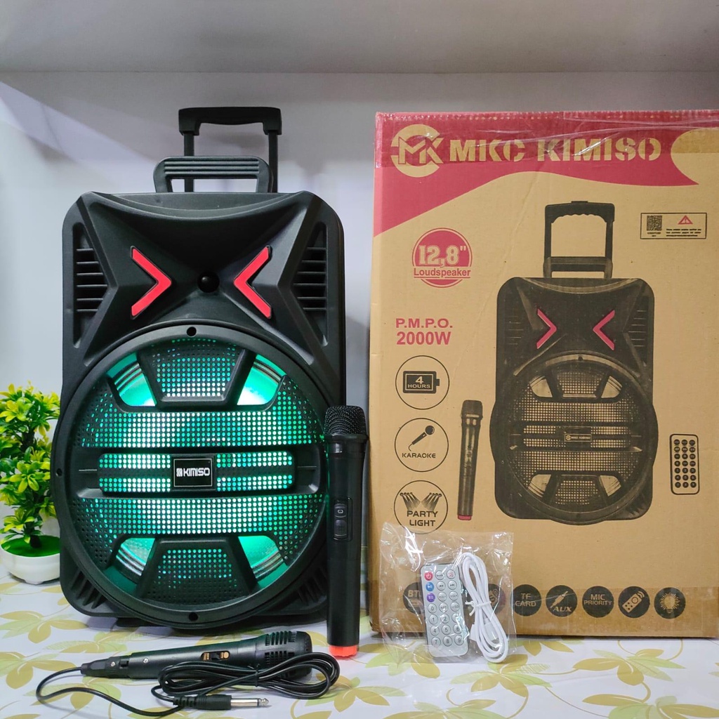 QS 1205 WS MKC Kimiso Speaker Bluetooth Portable 12.8 Inch Variasi Microphone