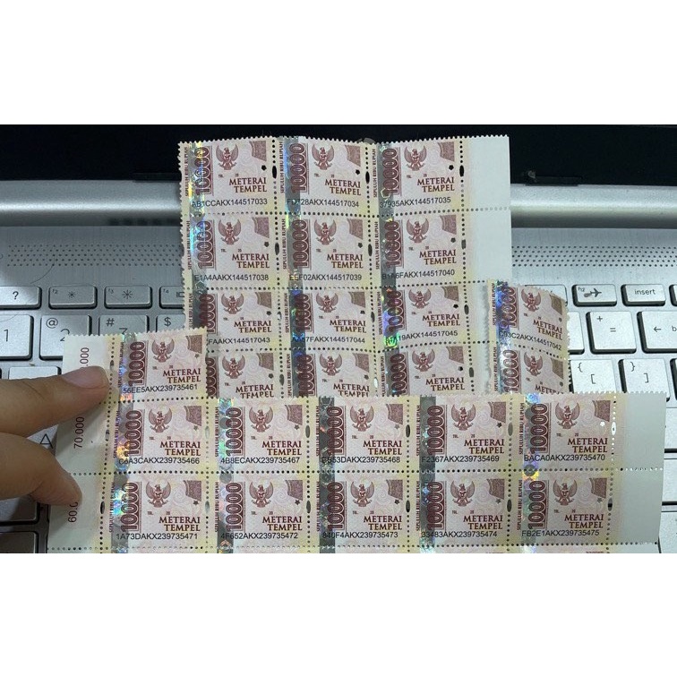 Meterai 10000 / Meterai Tempel 10000 ( Harga 10 Pcs )