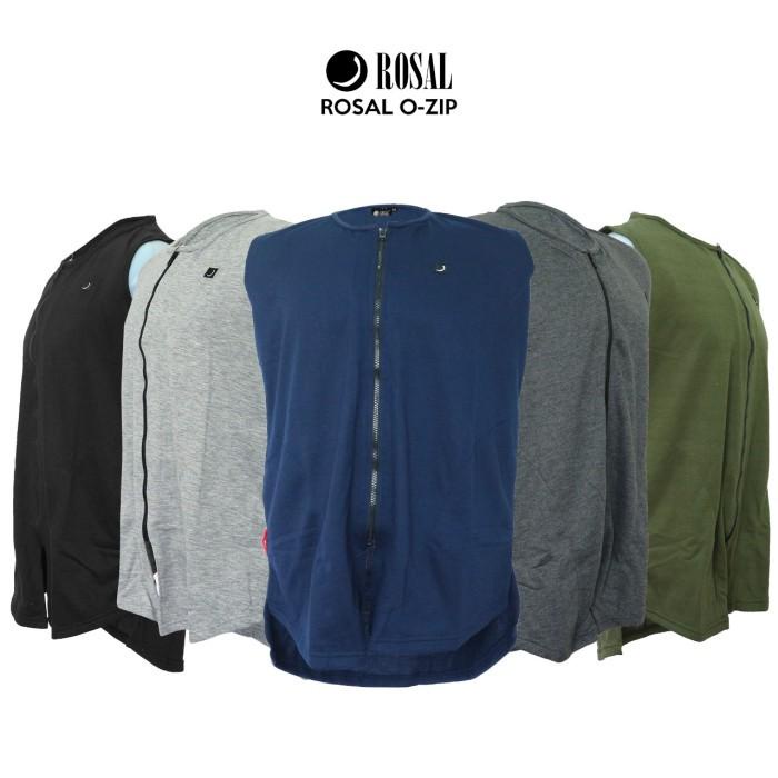 ROSAL Rompi Sholat Bahan Kaos Oblong Zipper Jumbo Rompi Shalat