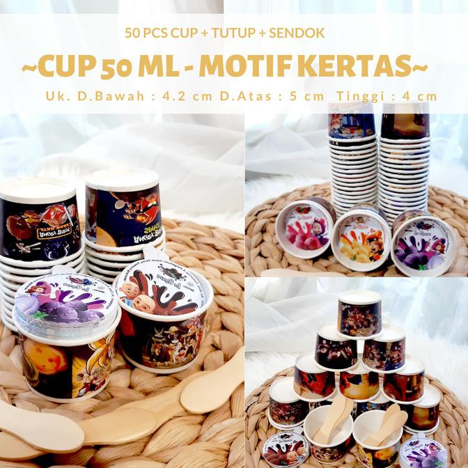 >>>>>] GELAS CUP CANTIK - PAPER AND CUP - WADAH ES KRIM CUP