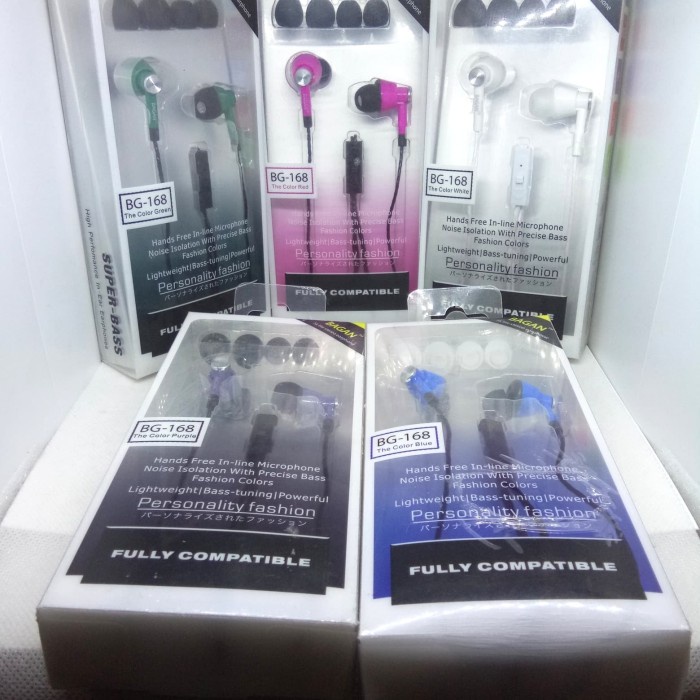 Headset Handsfree Bagan BG-168 Earphone BG168 BG 168