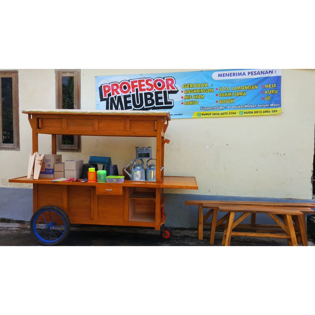 Geobak Angkringan Jumbo / Gerobak Susu Jahe/ Gerobak Jahe Merah