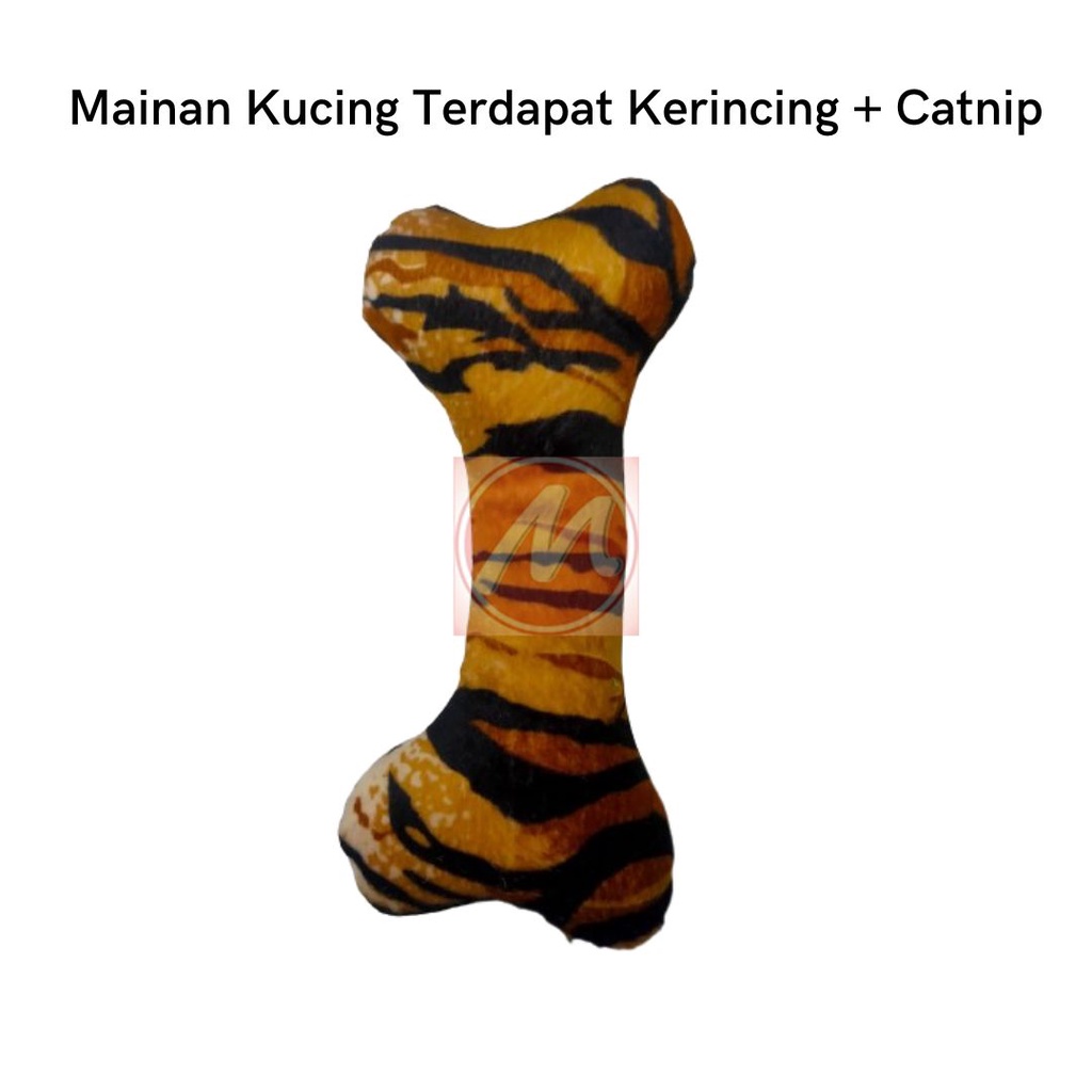 Boneka Gigitan Tulang Untuk Kucing (terdapat Lonceng dan Catnip)