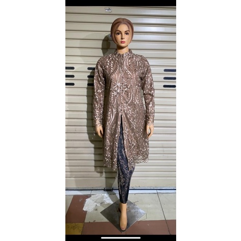 Permata Olshop / Setelan Kebaya Tunik Ibu Besan KM / Kebaya Tunik Busui Kancing / Kebaya Kondangan