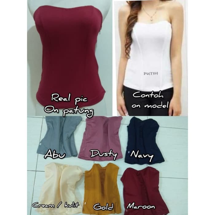 Longtorso Kaos Wanita/Bustier Longtorso Kaos Daleman Kebaya Bustier Kebaya Kemben Longtorso Daleman Warna Hitam