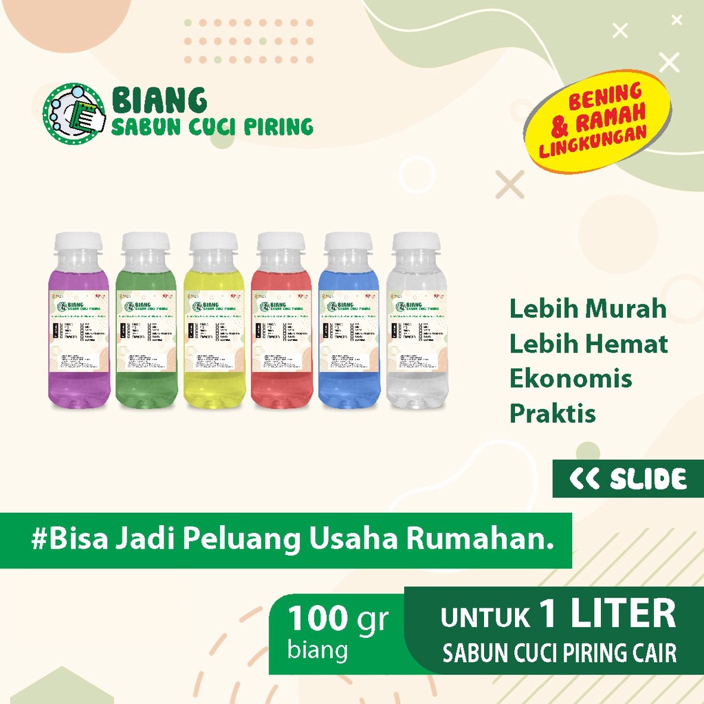 Biang Sabun Cuci Piring Wangi/ Bibit Sabun Piring Aroma Segar 100ml