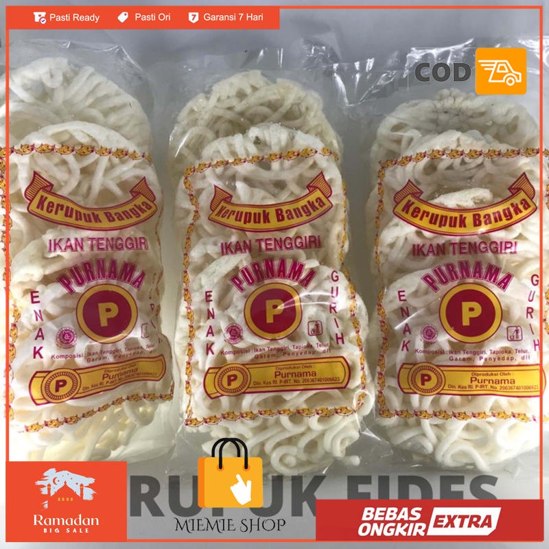 

Kerupuk Keriting Bangka Ikan Tenggiri Merk Purnama - Isi 5 Pcs gurih!!