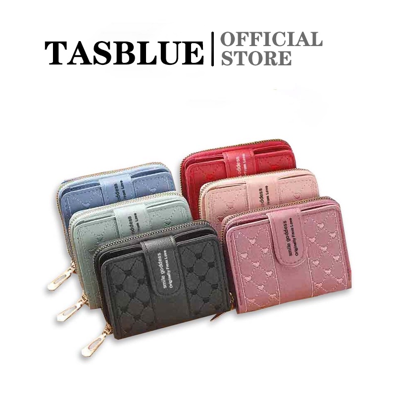 TASBLUE Dompet Wanita Korea Baru Dompet Koin Ritsleting Pendek 916 Dompet Wanita Fashion Dompet Dompet Wanita dengan Dompet Pendek Ritsleting