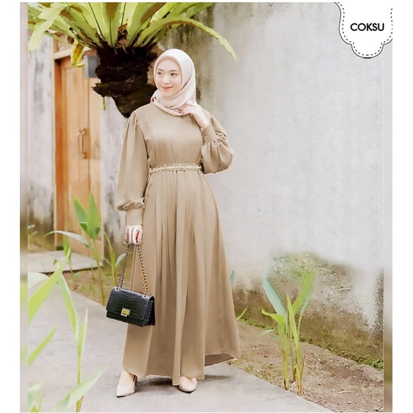 PAKAIAN WANITA MUSLIMAH DRESS MAXI RELINE / MAXI BUSUI / SIZE JUMBO LD108 / GAMIS MUSLIMAH SHAKILA IMPORT