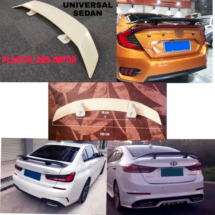 spoiler sedan universal PLASTIK ABS IMPOR