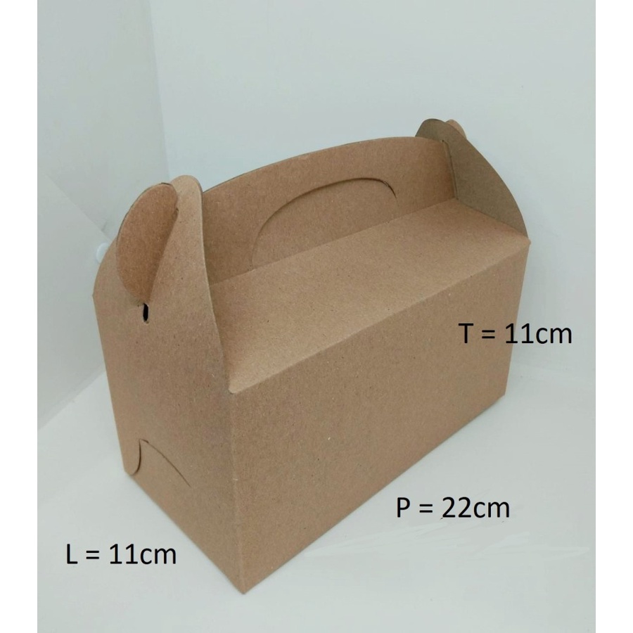 

10pcs GABLE BOX 22x11x11cm NON LAMINASI 310 GSM