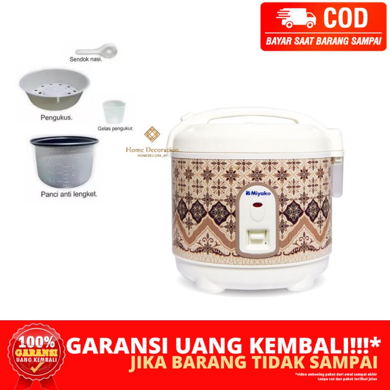 (HOMEDECORA_ID) BERGARANSI BERGARANSI RICE COOKER MAGIC COM MIYAKO MOTIF BATIK PSG-607 PENANAK PENGU