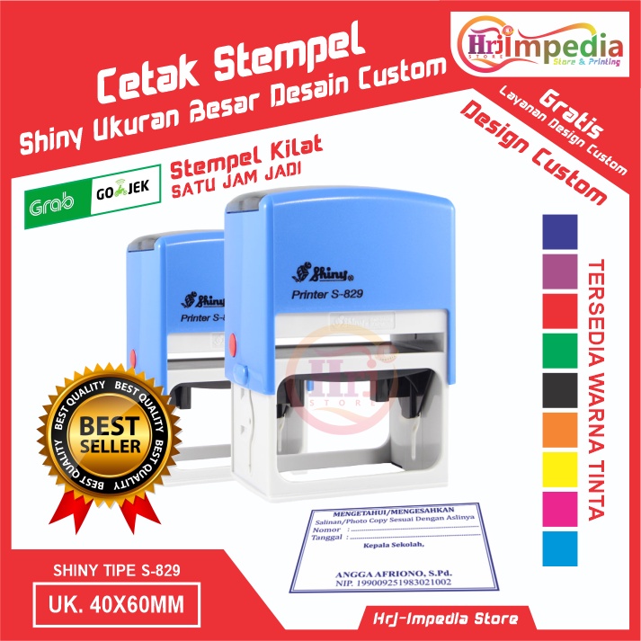 Cetak Stempel Shiny Ukuran Besar Desain Custom | Cetak Stempel Shiny | Cetak Stempel Custom