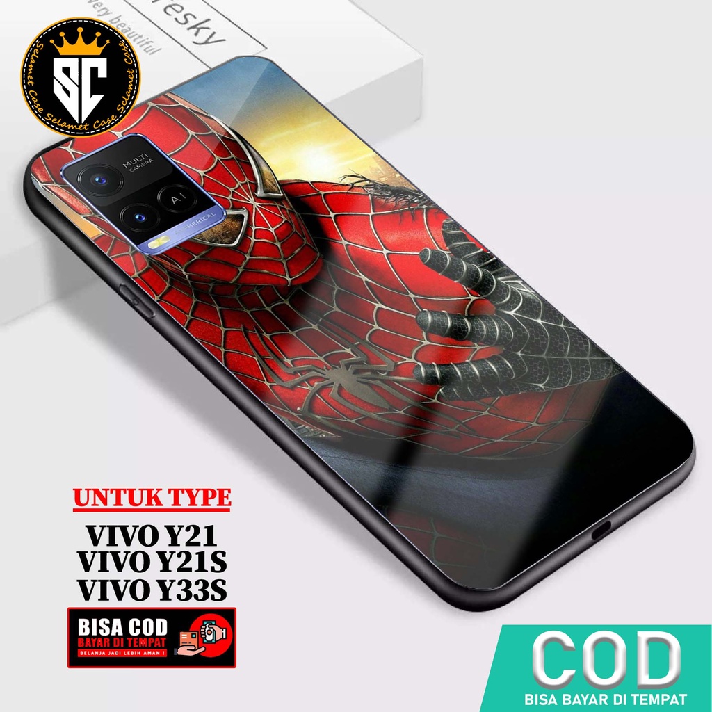 Case Vivo Y21 Y21S Y33S Casing Vivo Y21S Y21 Y33S Selamet Case [SPIDER] Case Glossy Case Aesthetic C