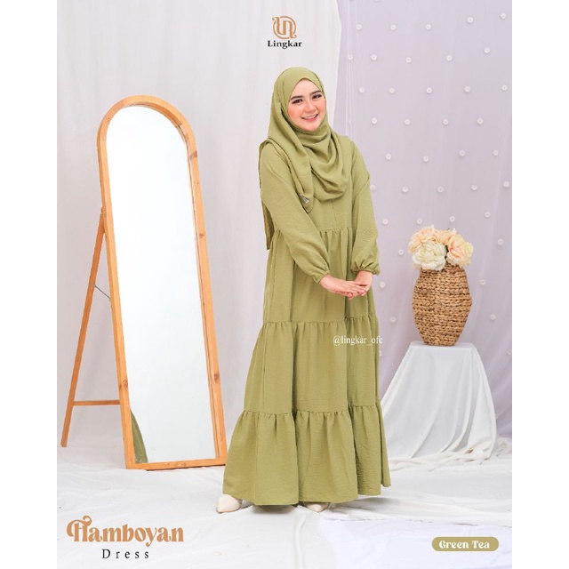 Flamboyan Dress By Lingkar Set Pashmina