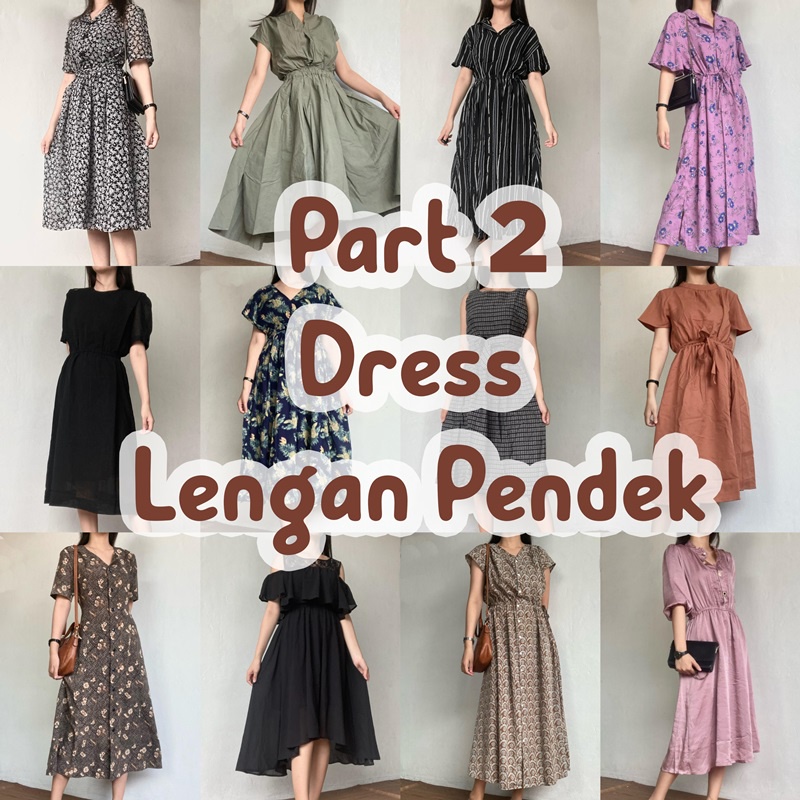 PART 2 Dress Lengan Pendek Wanita