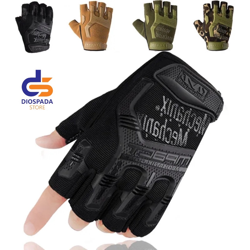 Sarung Tangan Tactical Motor Half Finger Glove Outdoor Import / Half Finger Glove - ST-1