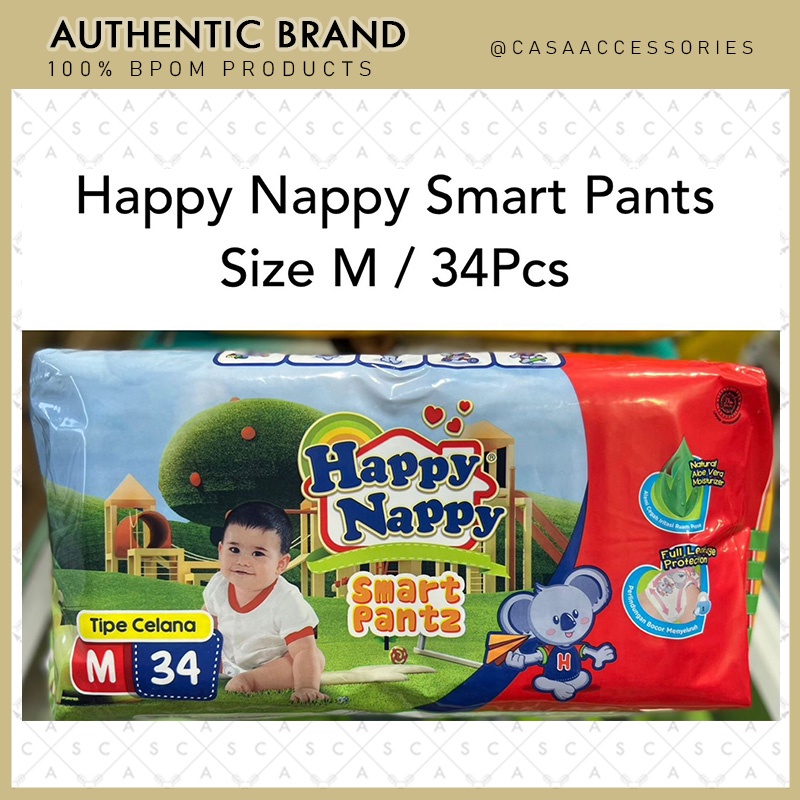 HAPPY NAPPY Smart Pants Popok Celana M34 / M 34