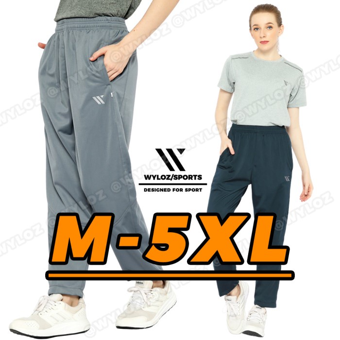 Celana Training Pants Olahraga Panjang Import Wyloz Sport Cewek Wanita - Acak, M (S7E0) Celana Olahr