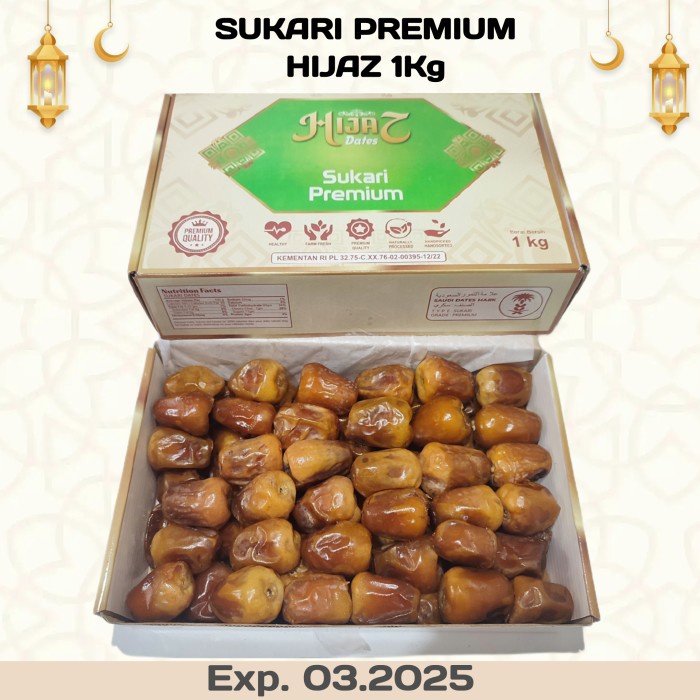 

✨NEW✨ -KURMA SUKARI PREMIUM AMIRA 1KG Sukkari Arab Saudi Kualitas Terbaik- 2.2.23