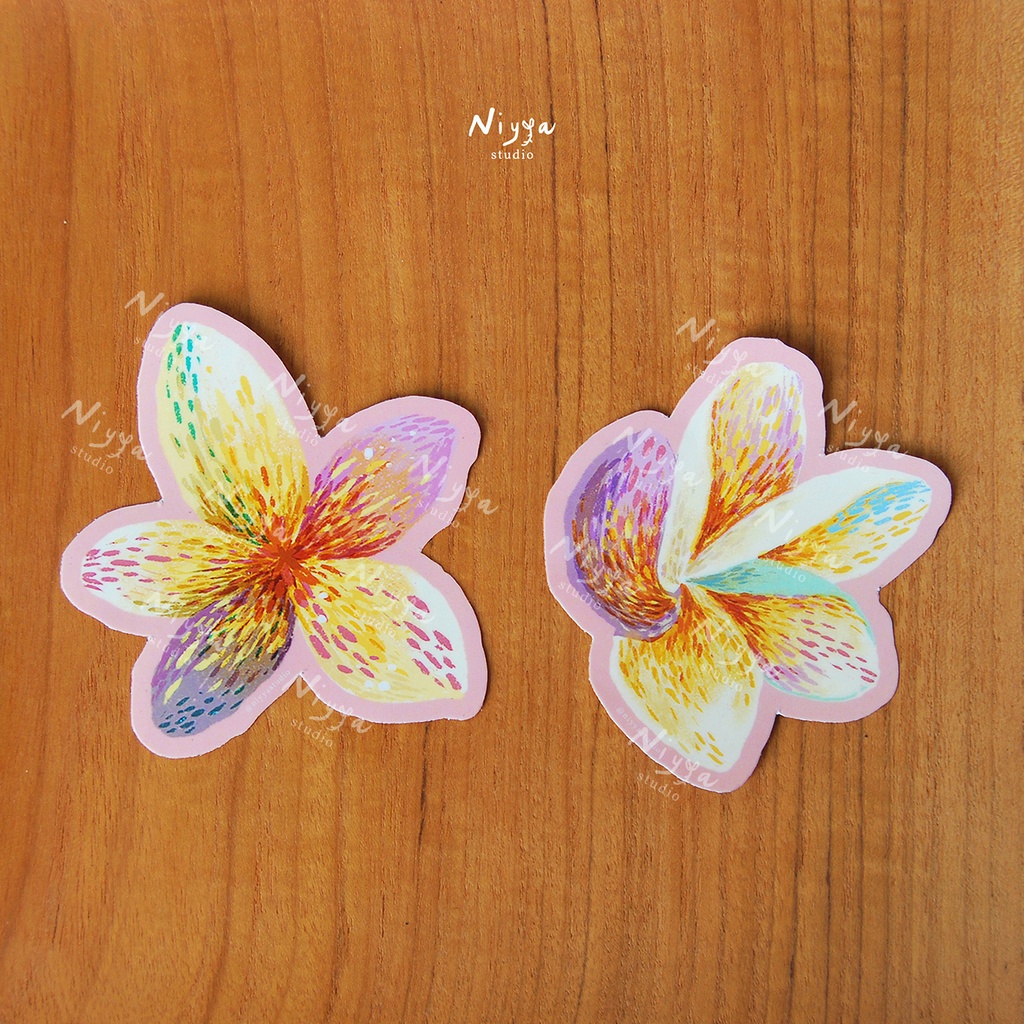 

Sticker | Kamboja Frangipani Flower | Plant Botanical Sticker | Journaling | Stationery Aesthetic