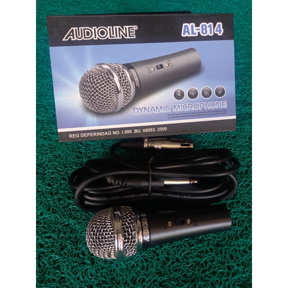 MICROPHONE AUDIOLINE AL-814 BUAT KENDANG KETIPUNG TAK DUT JAIPONG RAMPAK Microphone Gendang Dynamic 