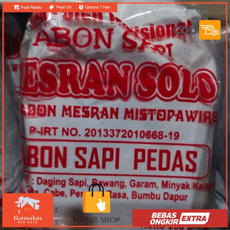 

Abon Sapi MESRAN Solo - Pedas
