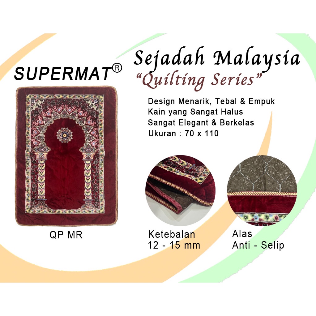 Sajadah Tebal Turki Oleh-Oleh Haji / Sajadah Malaysia Import 70 x 110 sangat empuk
