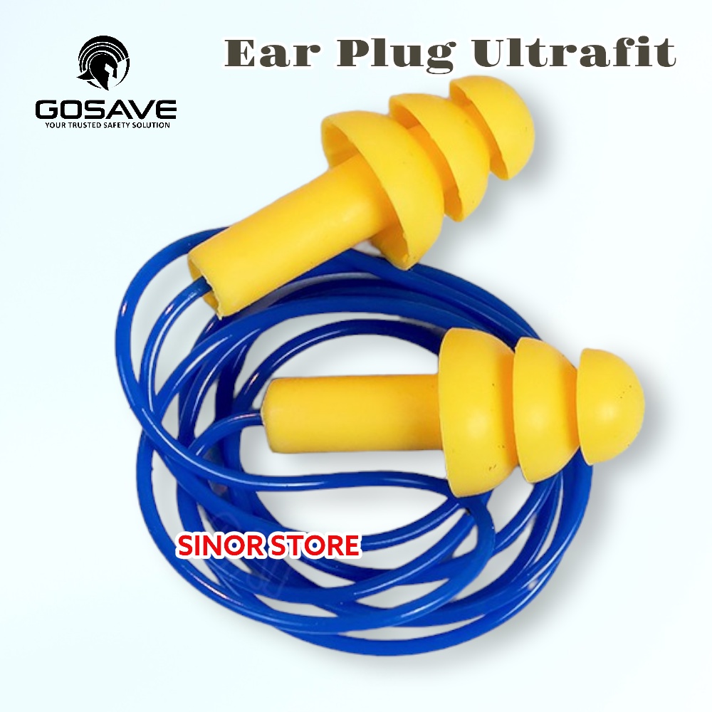 Earplug Ultrafit Corded Dengan Kotak Cashing Penutup Safety Telinga Ear Plug Penyumbat Kuping