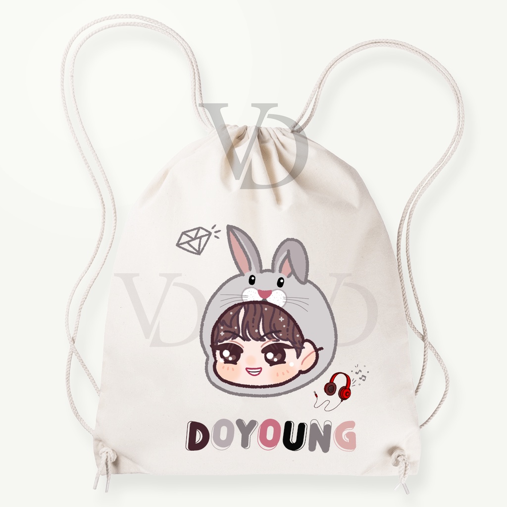 tas serut tueme treasure korea chibi / stringbag canvas