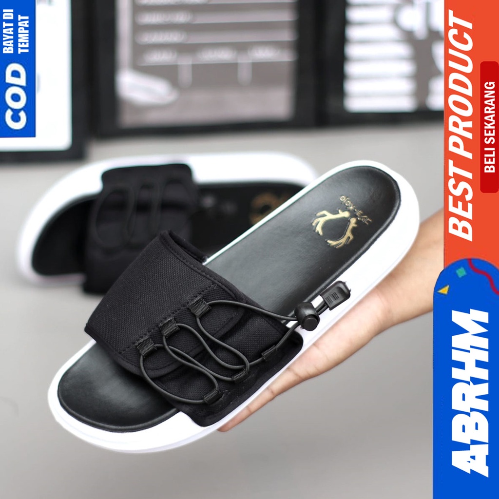 ABRHM BWO Sandal Pria Slop Distro Kekinian Terbaru