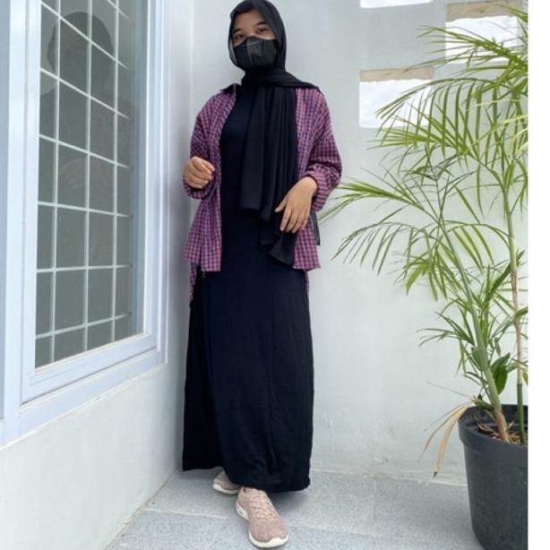 MURAH MERIAH inner dress panjang bahan kaos tanpa lengan - iner gamis wanita manset dress