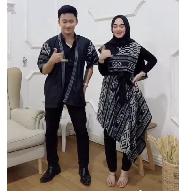 CHEKOUT COUPLE TENUN SIERA TORAJA DRESS TENUN BATIK KAMPUS || COUPLE TENUN || SET COUPLE TENUN ||| C