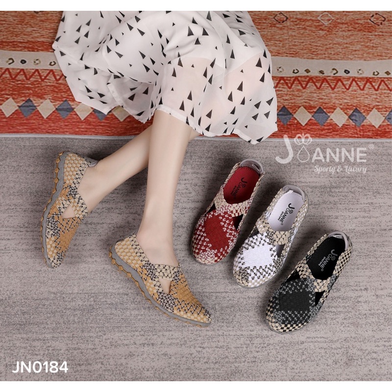 RESTOCK! [ORIGINAL] JOANNE Rajut Knit Flats Shoes Sepatu Wanita #JN0184