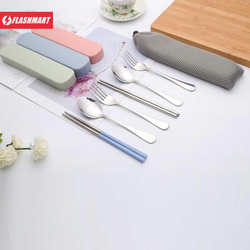 Flashmart Cutlery Set Sendok Garpu Sumpit Stainless Steel - NP304