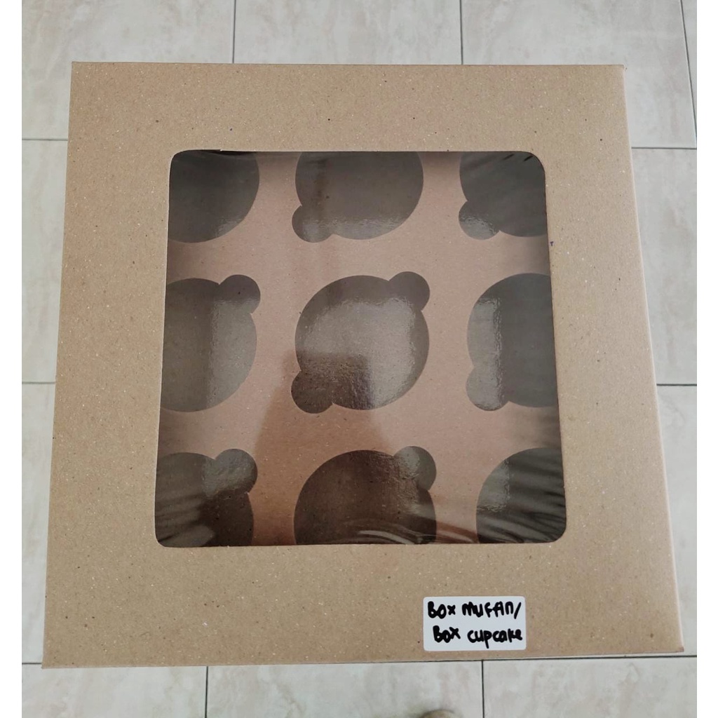 BOX CUPCAKE /BOX MUFFIN /DUS CUPCAKE/DUS MUFFIN ISI 9