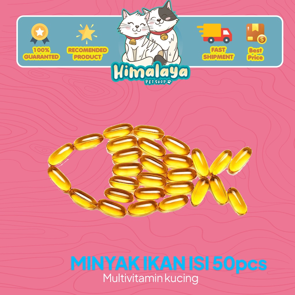 Minyak Ikan Fish Oil - Vitamin untuk kucing,anjing & hewan peliharaan