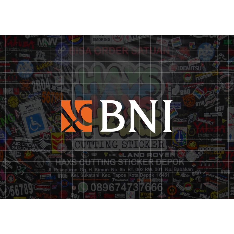 Cutting Sticker BNI 10 Cm Untuk Motor Mobil