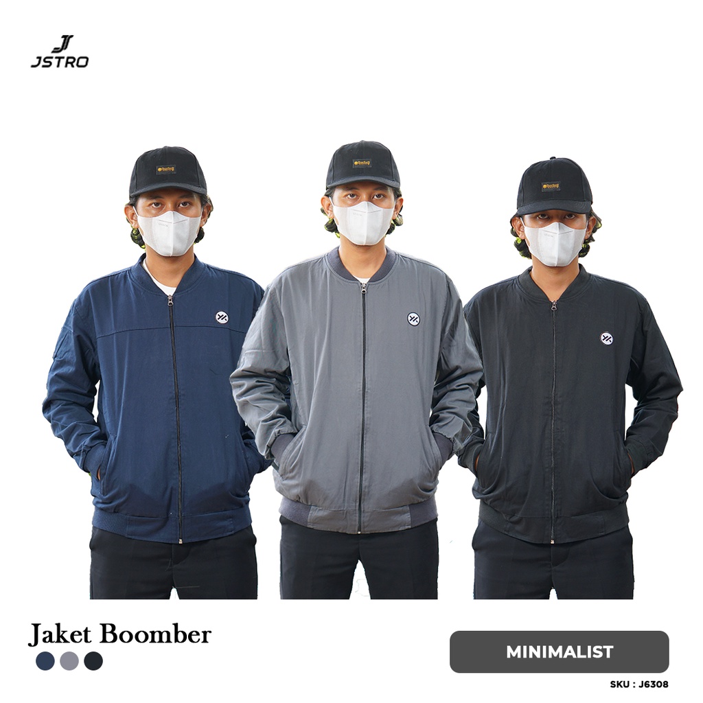 Jstro Jaket Bomber Pria Windproof