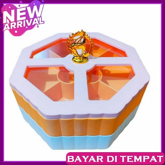 Toples Lebaran Unik Snack Murah Set Cantik Mewah Terbaru Aesthetic Kue Set Toples Lebaran Segi 8 / S