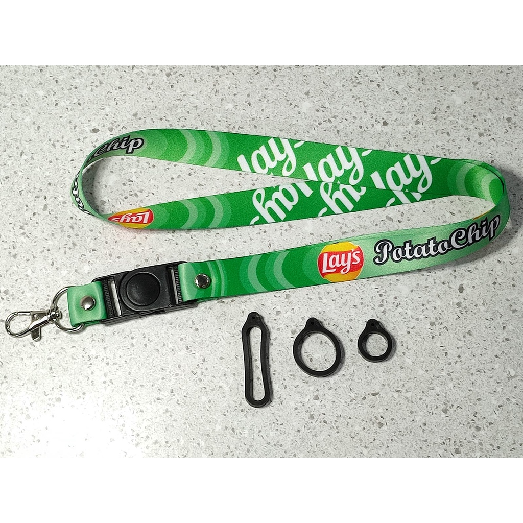 

Lanyard pods motif potatochip LAYS FREE 3pcs oring/Lanyard custom murah