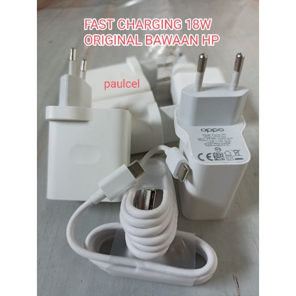 CHARGER OPPO 18W ORIGINAL100%COPOTAN HP A92 FAST CHARGING TYPE C