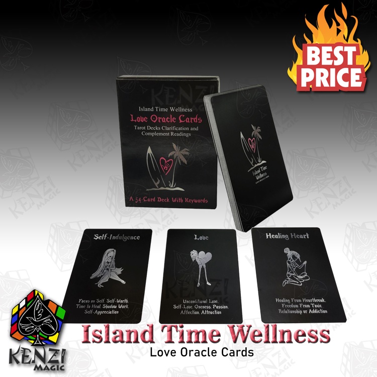 SSN68 Love Oracle card Island Time Wellness Black Kartu Oracle
