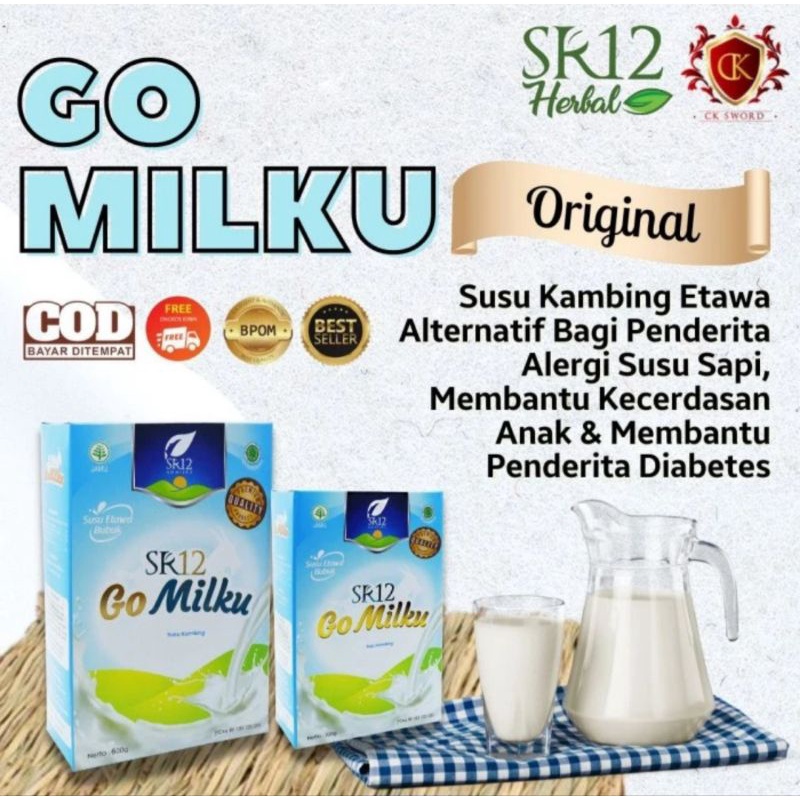 SUSU ETAWA SR 12 GO MILKU,UNTUK ASUPAN SEMPURNA ( BESAR   /  KECIL )  /NON GULA (MADU)/BPOM/HALAL/HE