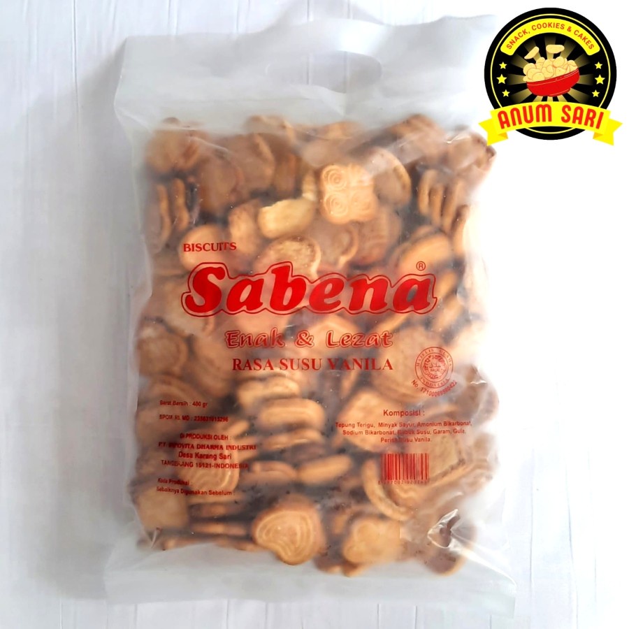 

Biskuit Sabena Rasa SUSU VANILLA 400 Gram - Anum Sari