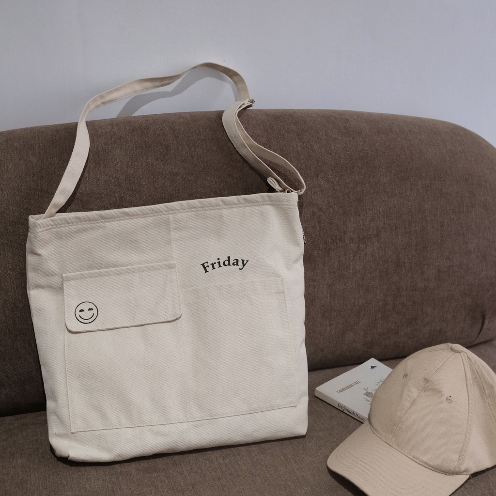 (FREE POUCH) Slingbag DAISY DAY with Emoji