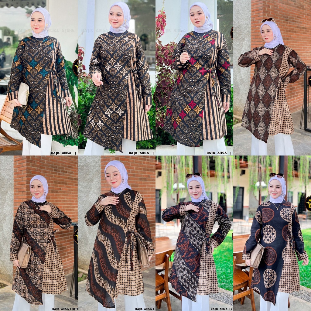 Tunik Batik (MC Batik) | Atasan Batik Wanita Tunik Batik Wanita Modern M L XL XXL Jumbo