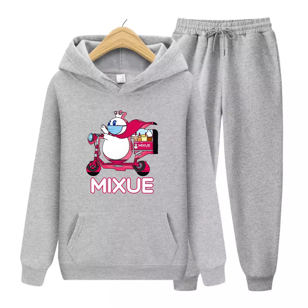 Setelan Sweater Hoodie  Anak MIXUE ICE CREAM Usia 4-14 Tahun Bisa Bayar Ditempat COD