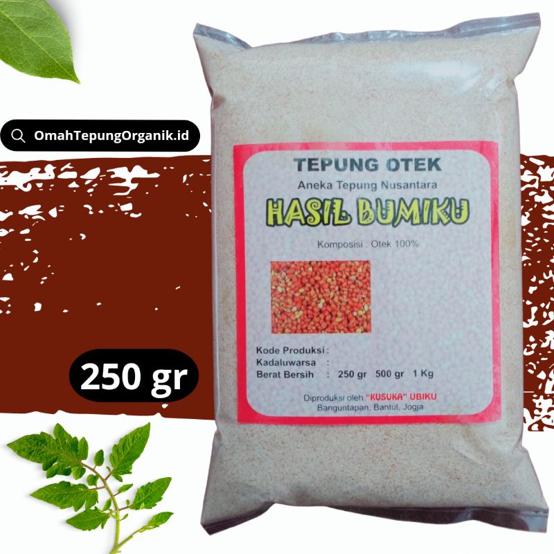 

Tepung OTEK Organik kemasan 250 gram/Tepung JEWAWUT Organik kemasan 250 gram